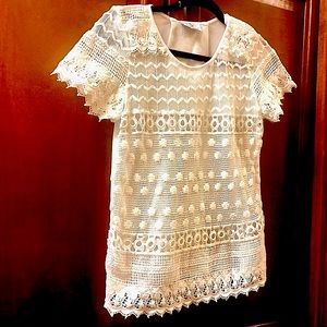 lace white top
